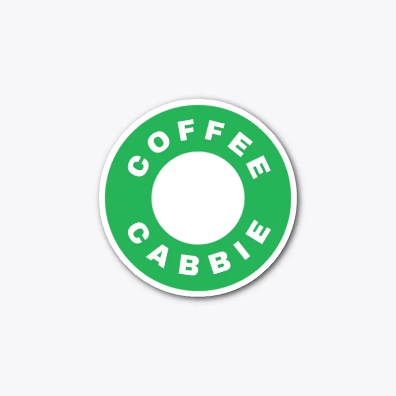 Coffee Cabbie classic logo sticker